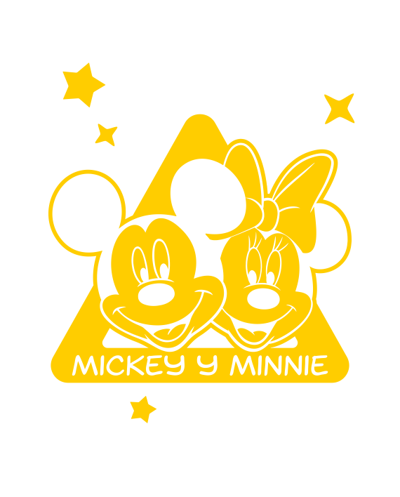 Bebé a Bordo Mickey y Minnie Mouse - Personalizado