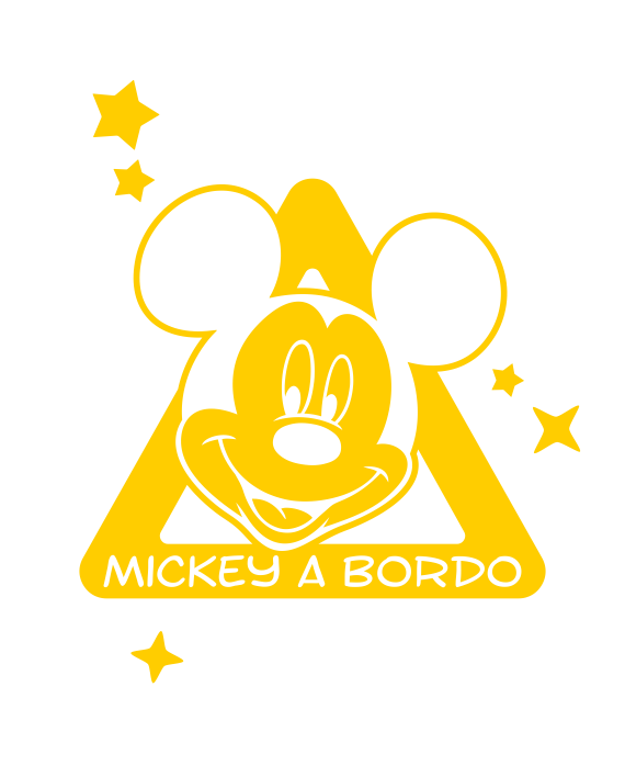 Bebe A Bordo Mickey Mouse Personalizado Adhesivosnatos