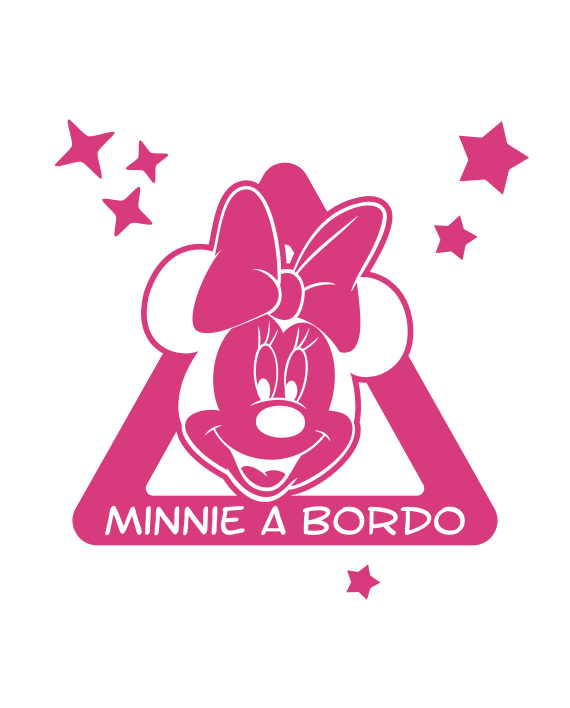 Disney Princesa A Bordo Coche Firmar-Bebé A Bordo Coche Firmar-Minnie Mouse 