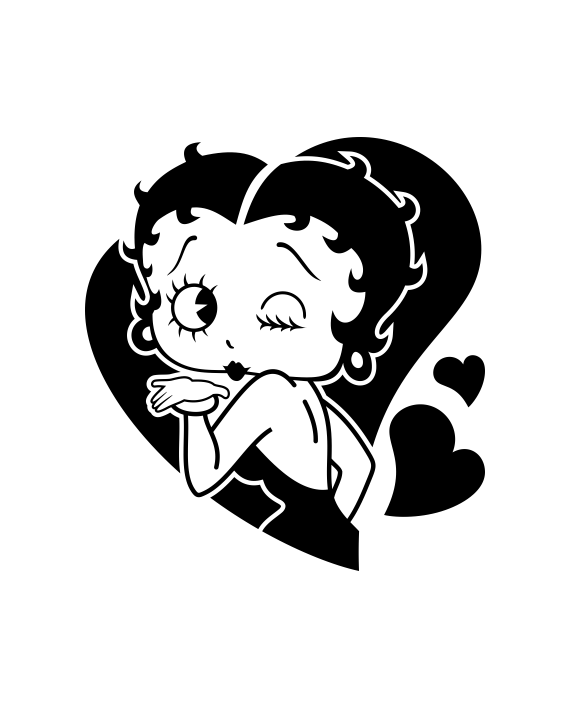 pegatina betty boop corazón