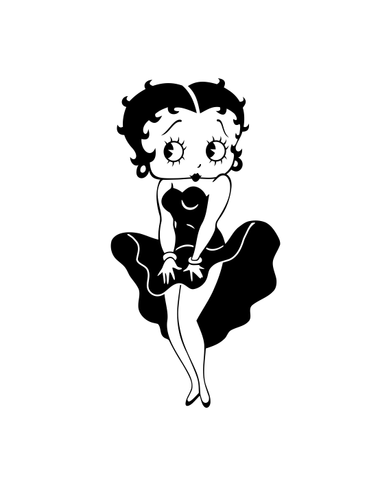 pegatina betty boop marilyn