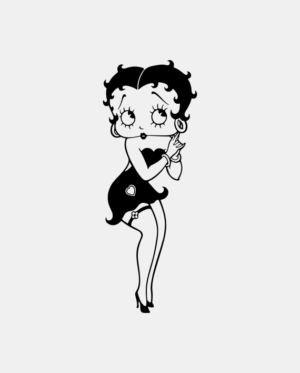 pegatina betty boop con pistola