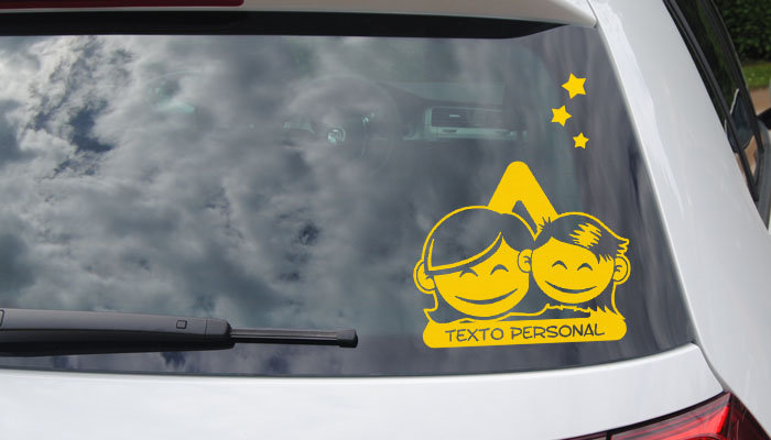 Adhesivo para coche Bebé a bordo Hermano mayor y bebé