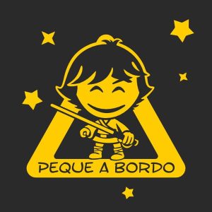 pegatina bebe a bordo luke skywalker star wars