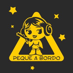 pegatina bebe a bordo star wars princesa leia