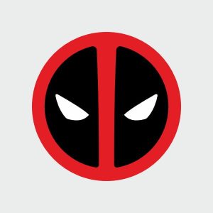 pegatina deadpool simbolo vinilo 3 colores