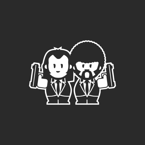 pegatina pulp fiction vincent and jules