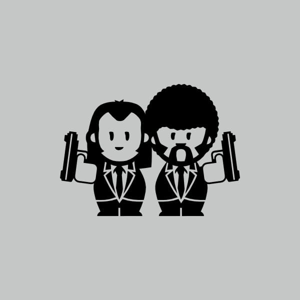 pegatina pulp fiction vincent and jules