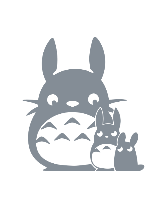 pegatina totoro familia
