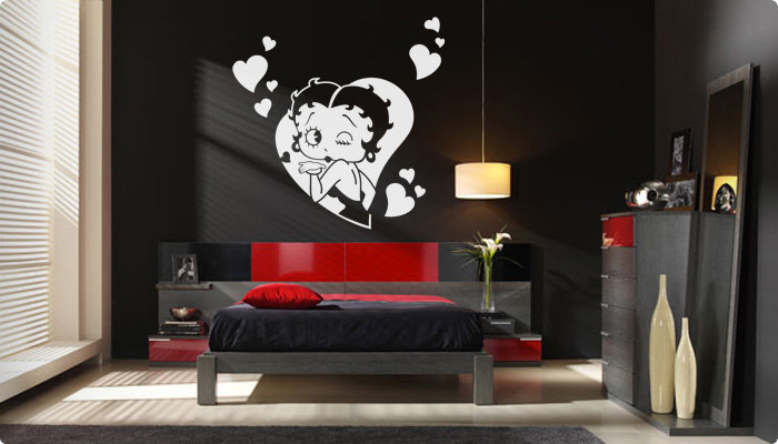 betty boop corazones vinilo decorativo