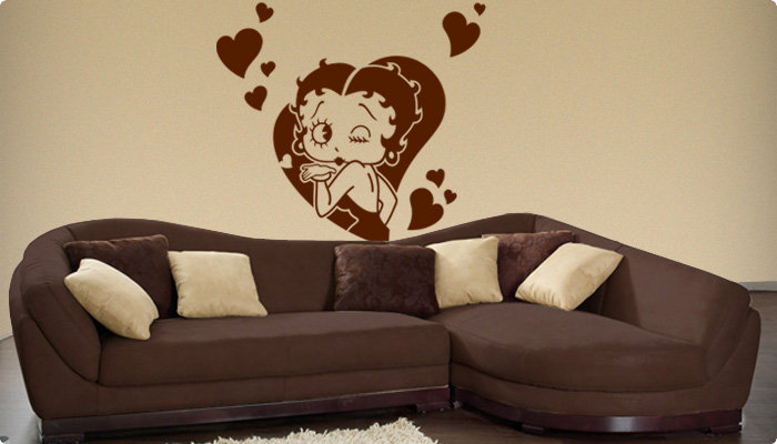 betty boop corazones vinilo decorativo