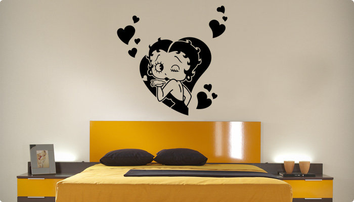 betty boop corazones vinilo decorativo