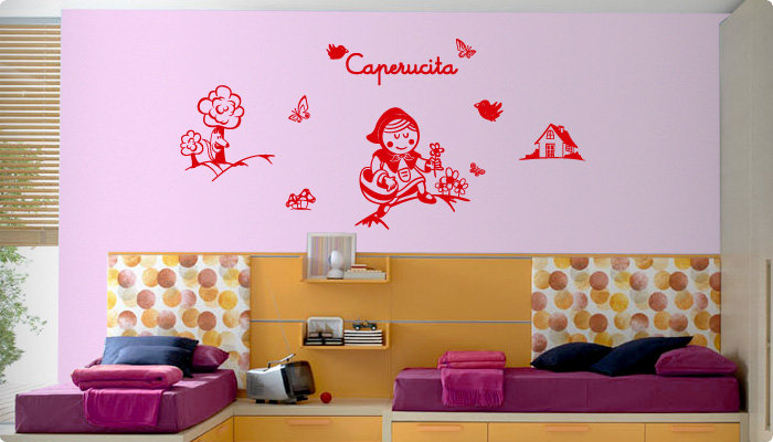 caperucita roja vinilo decorativo infantil