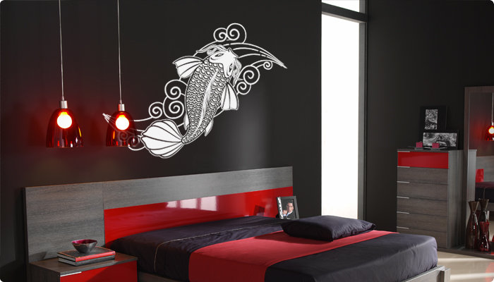 carpa koi vinilo decorativo 