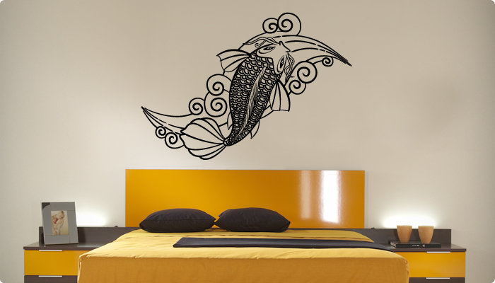 vinilo decorativo carpa koi