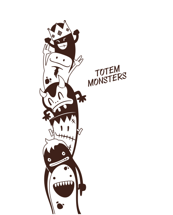 totem monster vinilo decorativo