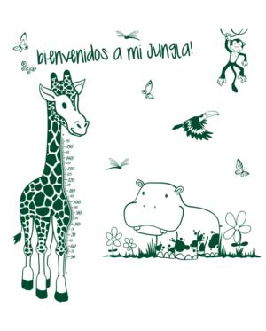 selva personalizada jungla vinilo infantil