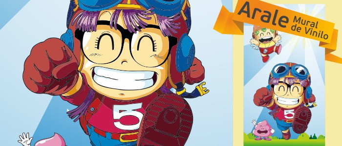 vinilo impreso arale dr slump mural