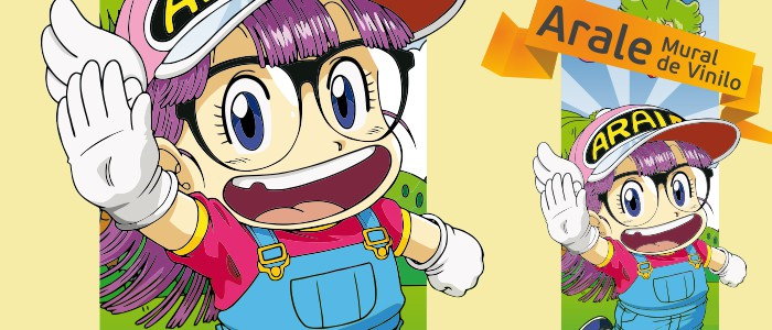 vinilo impreso arale dr slump mural