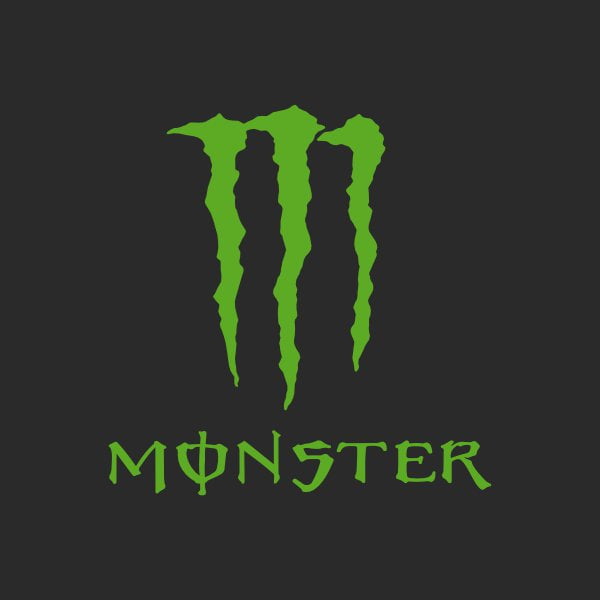 pegatina monster logo garras letras