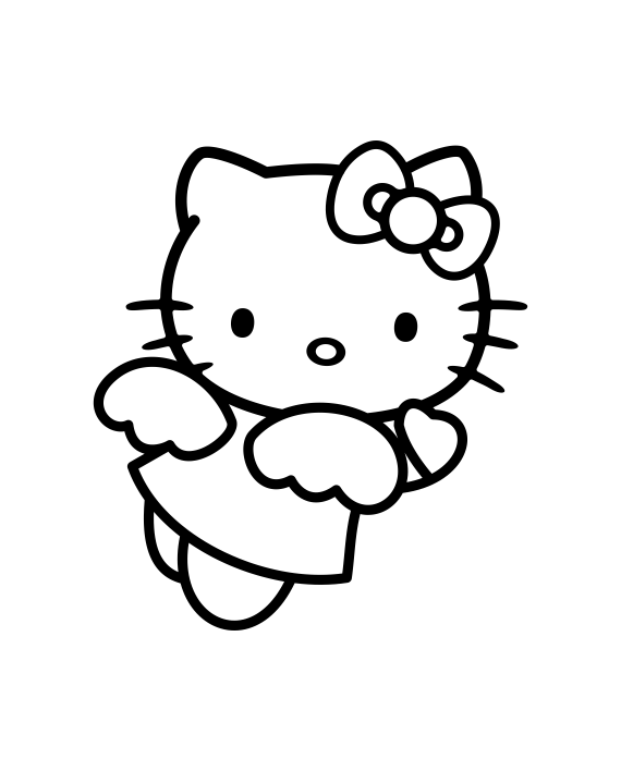 pegatina hello kitty alas vinilo