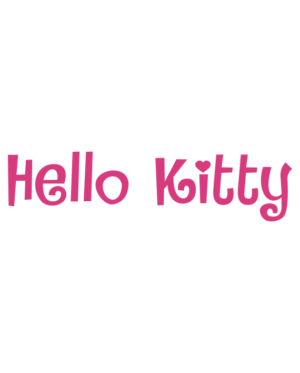 pegatina hello kitty letras vinilo