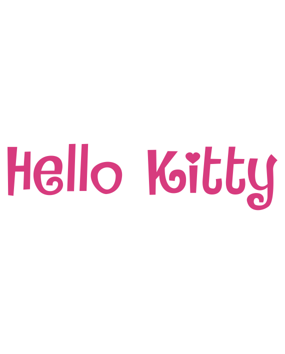 pegatina hello kitty letras vinilo