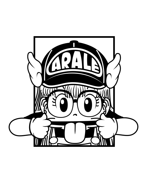 pegatina arale lengua dr slump