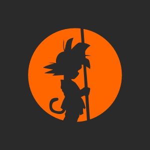 pegatina goku pensativo dragon ball vinilo corte