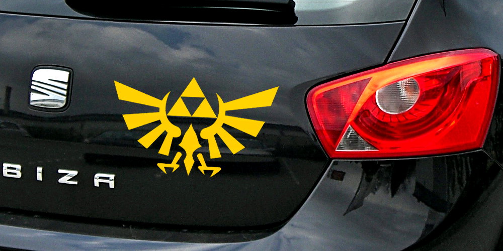 pegatina zelda triforce simbolo