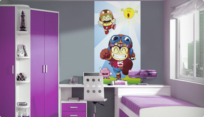 vinilo impreso arale dr slump mural