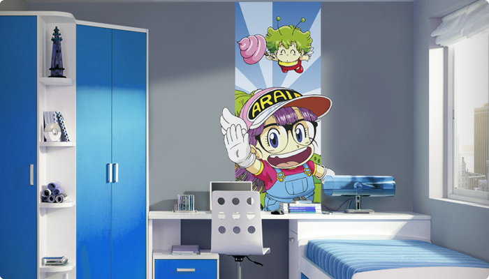 vinilo impreso arale dr slump mural