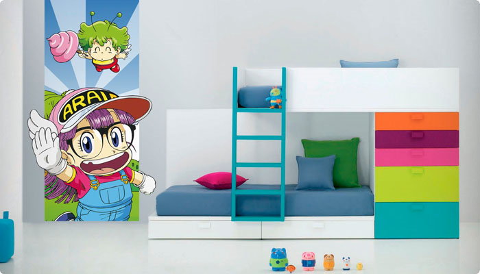 vinilo impreso arale dr slump mural