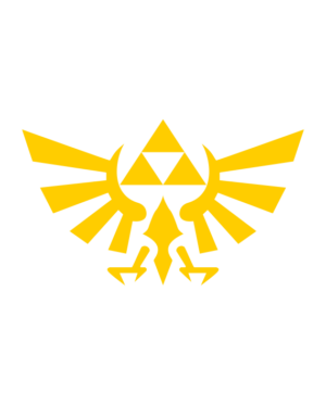 pegatina zelda triforce