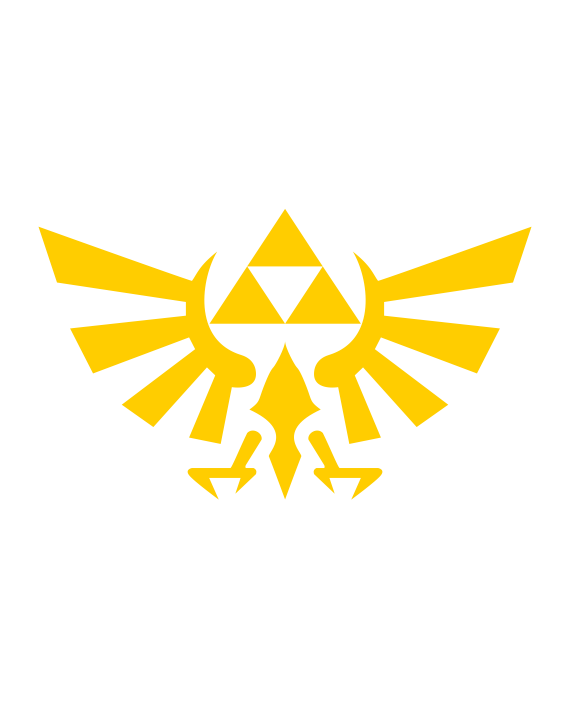 pegatina zelda triforce