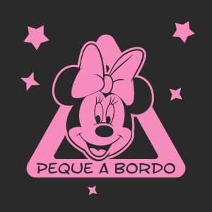 bebe a bordo minnie mouse pegatina vinilo personalizable