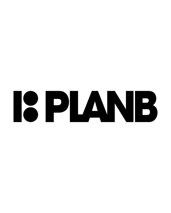 pegatina plan b logo letras