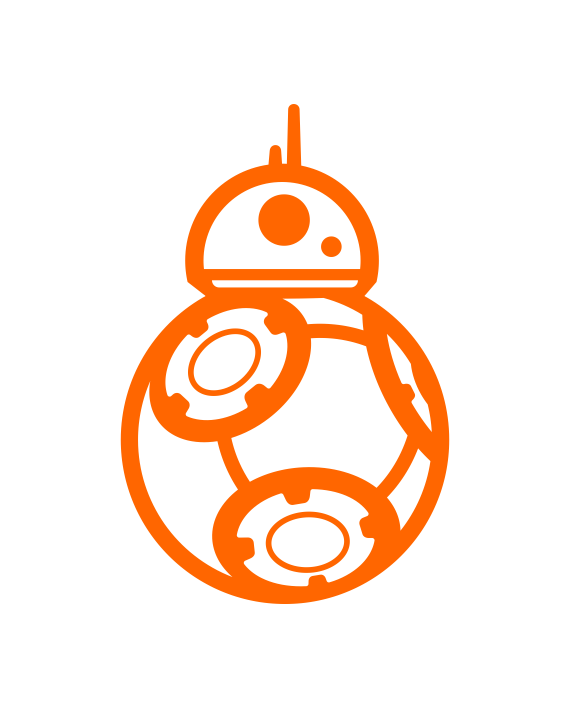 pegatina star wars bb8