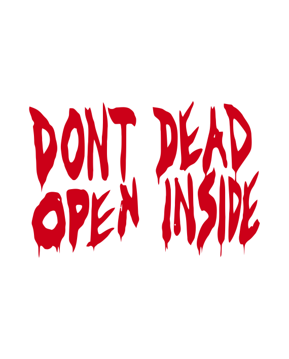 pegatina walking dead dont open dead inside