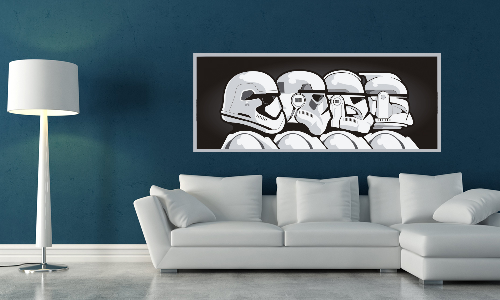 vinilo impreso stormtrooper evolucion star wars