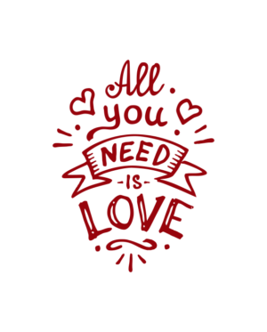 vinilo decorativo all you need is love