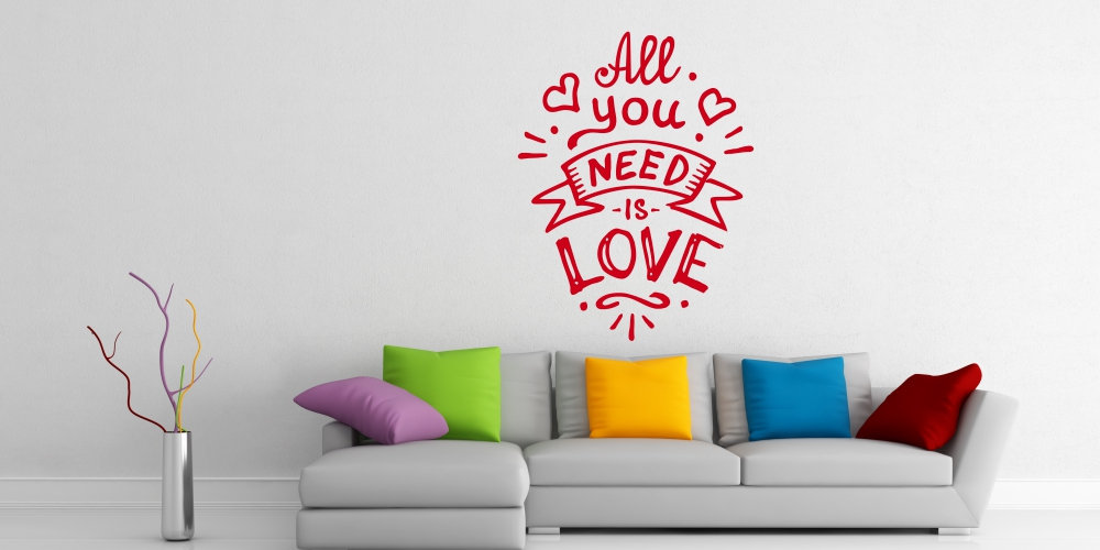 vinilo decorativo all you need is love