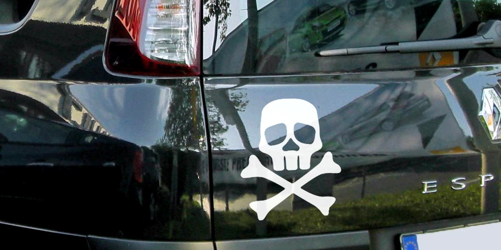 pegatina capitan harlock calavera pirata