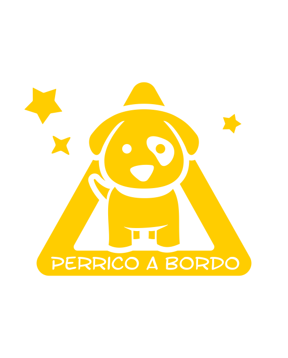 perro a bordo pegatina perrico perrete