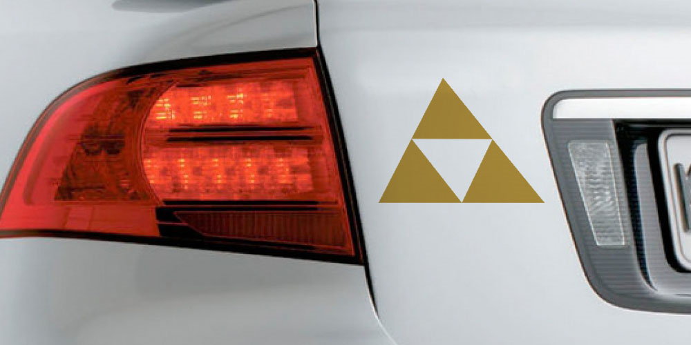 pegatina zelda triforce triángulos