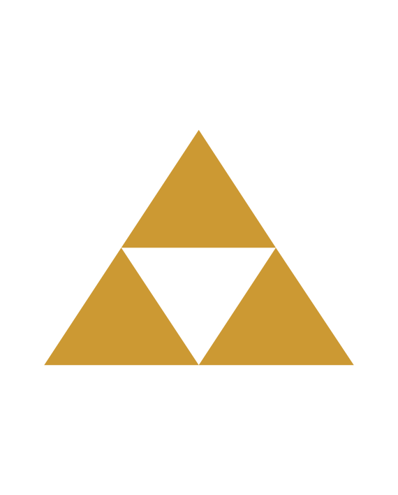 pegatina zelda triforce