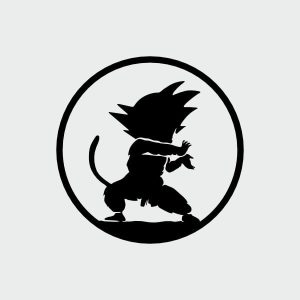 pegatina dragon ball goku kame hame silueta vinilo