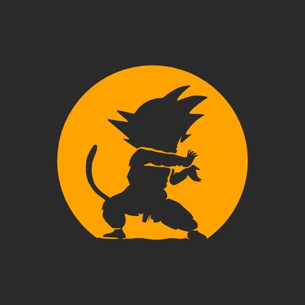 pegatina goku kame hame dragon ball