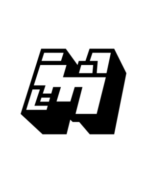 pegatina minecraft logo m
