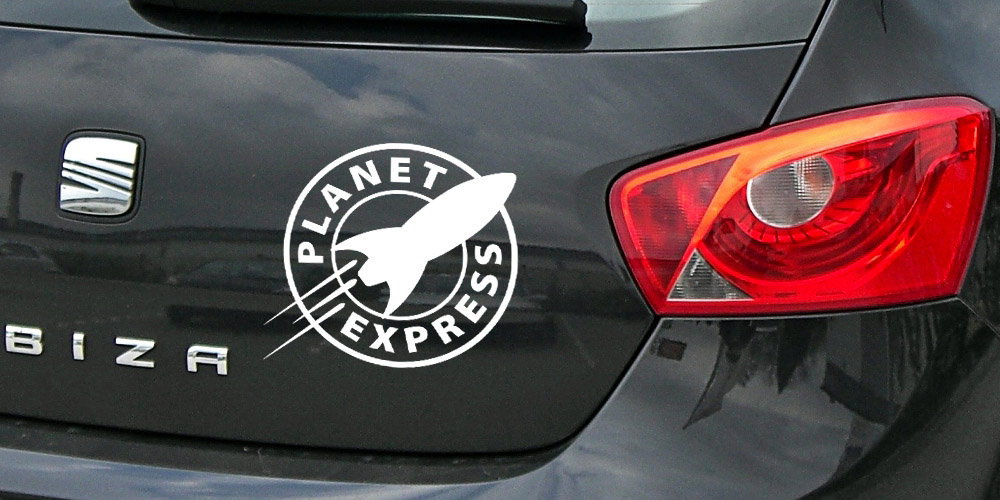 pegatina planet express futurama